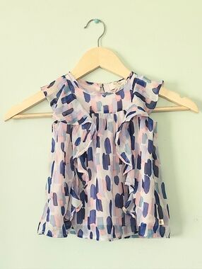 Kate Spade Skirt The Rules Brushstroke Ruffle Dress 12M